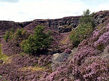 The road would have run through Holybank Quarry, Tintwistle. Holybank Quarry Tintwistle.jpg