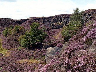 The road would have run through Holybank Quarry, Tintwistle. Holybank Quarry Tintwistle.jpg