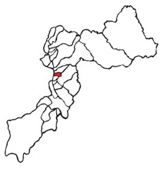 Location of the district in Huancayo Province