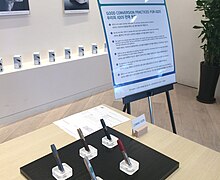 Interior view of IQOS store.