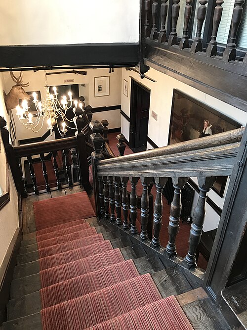 Internal View of Oak Staircase within The Talbot Hotel