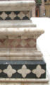 Battistero del duomo di Siena, decorazione in marmo della base d'angolo della facciata