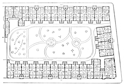 GENERAL PLAN OF THE RIVERSIDE BUILDINGS (A. T. WHITE'S) IN BROOKLYN.