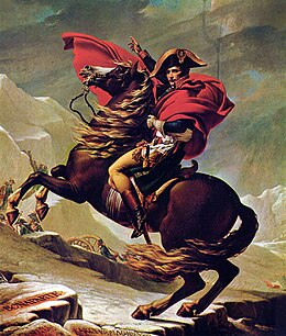 Napoléon crossing the Alps, by Jacques-Louis David
