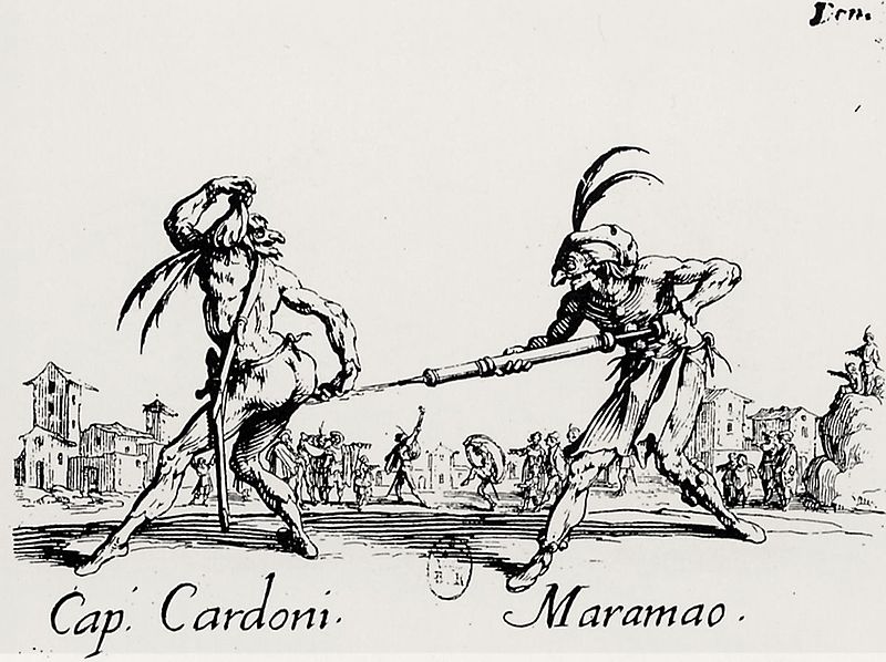 File:Jacques Callot, Balli di Sfessania, Cap. Cardoni and Maramao.jpg