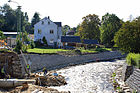 Čeština: Oprava nábřežních zdí říčky Jeřice poničených povodní v Horní Chrastavě, části Chrastavy English: Jeřice river in Horní Chrastava, part of Chrastava, Czech Republic