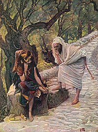 Judah and Tamar (watercolor circa 1896-1902 by James Tissot) Judah and Tamar by J.Tissot.jpg