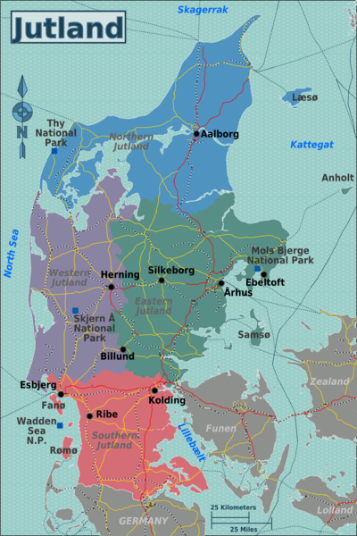 Regions on Jutland