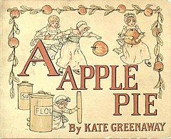 The title page of Kate Greenaway's version of the alphabet, 1886 Kate Greenaway A Apple Pie 1886.jpg