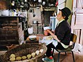 Kneading "trama" in the fields of Cundinamarca, Colombia