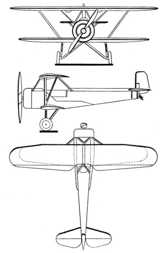 Koolhoven FK-32 3-view drawing from Les Ailes February 4,1926 Koolhoven FK-32 3-view Les Ailes February 4,1926.png