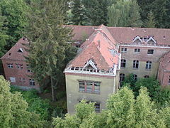Krankenhausgebäude von oben, 2009