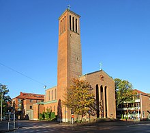 Catholic Church of Christ the King in Goteborg. Kristus Konungens katolska kyrka (Hedendomen) i Goteborg 5887.jpg