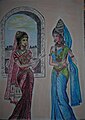பொன்னியின் செல்வன் புதினத்தில் வரும் இரு பாத்திரங்களின் ஓவியம், User:Pavithrasri
