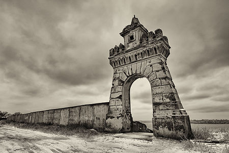 The system of retaining walls, stairs, arch, the descent from the cliff, Odessa