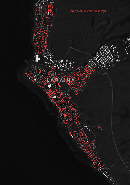 2023 Hawaii Wildfires Wikipedia Republished WIKI 2   440px Lahaina Damage Map 