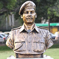 Lance Naik Albert Ekka statue at Param Yodha Sthal Delhi.jpg
