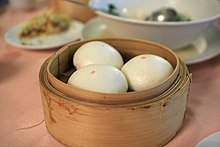 Lotus seed buns - This particular variety is available in many typical Cantonese restaurants as a type of dim sum. Lianrongbao.jpg