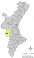 Розташування муніципалітету Сарра у автономній спільноті Валенсія