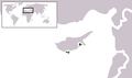 Location map for Akrotiri and Dhekelia