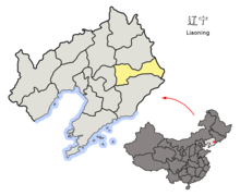 Location of Benxi Prefecture within Liaoning (China).png