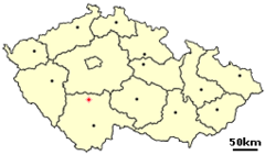 Localisation de la ville tchèque Milevsko.png