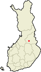 Kajaani sur la mapo de Finnlando