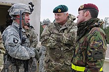 Lt. Gen. Messenger during a NATO exercise in 2014 Lt. Gen. Gordon K. Messenger with Lt. Col. Mark Purdy 2.jpg