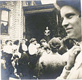 M. Carey Thomas Standing on the Deanery Porch and Addressing Students, 1905