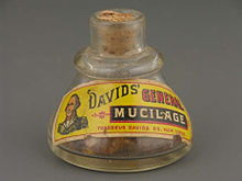 Glass container for mucilage, from the first half of the 20th century MODOMucilage.jpg