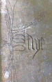 Grafito con un letra mayúscula decorada