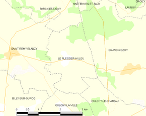 Poziția localității Le Plessier-Huleu