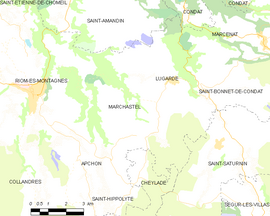 Mapa obce Marchastel