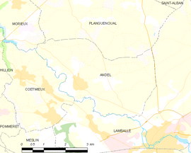 Mapa obce Andel