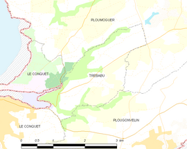 Mapa obce Trébabu