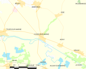 Poziția localității Condé-sur-Marne