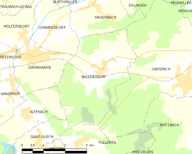 Mapa obce Ballersdorf