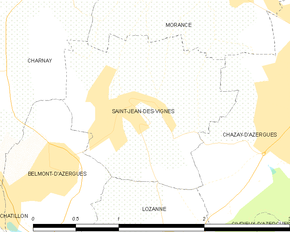 Poziția localității Saint-Jean-des-Vignes