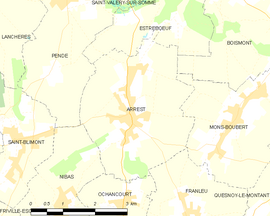 Mapa obce Arrest