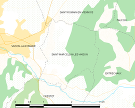 Mapa obce Saint-Marcellin-lès-Vaison