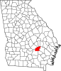 Map of Georgia highlighting Jeff Davis County Map of Georgia highlighting Jeff Davis County.svg