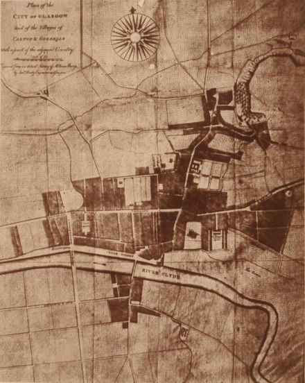 An early map of Glasgow in 1776