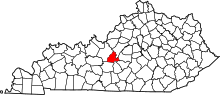 Harta e LaRue County në Kentucky