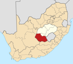 Location of Xhariep within Free State