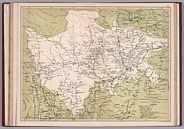 Map of Szechwan specially prepared by Edward Stanford for the China Inland Mission (CIM). The CIM carried out the first Protestant mission in Sichuan, in 1877. Map of Szechwan for the China Inland Mission.jpg