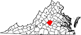 Map of Virginia highlighting Buckingham County.svg