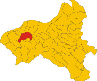 Locatie van Zungri in Vibo Valentia (VV)