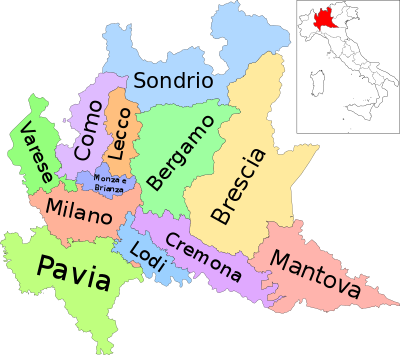 Map of region of Lombardy, Italy, with provinces-it.svg