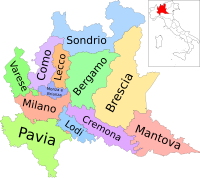 Mappa della Lombardia