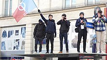 Demonstrierende Pariser am 21. Januar 2023.